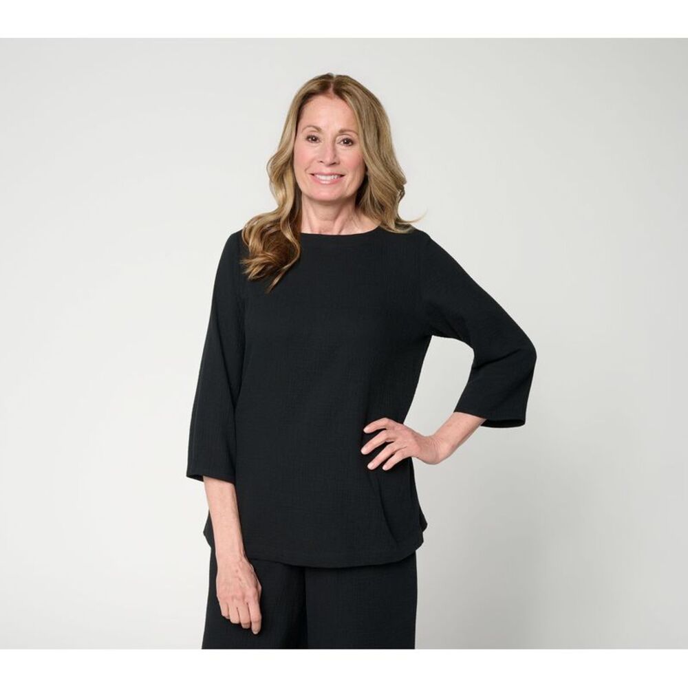 Joan Rivers Classics Collection Women's Top Sz S Make Your Black